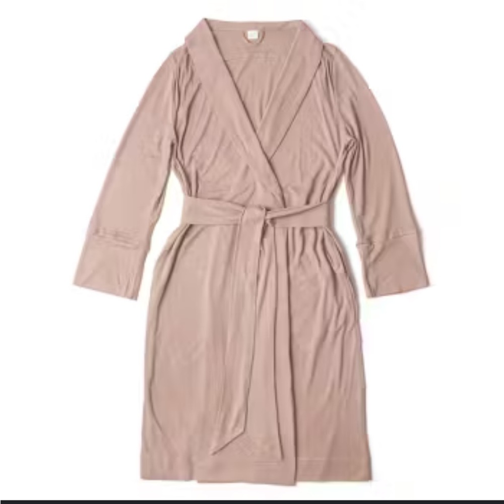 Goumi light pink maternity/nursing robe size XS bamboo